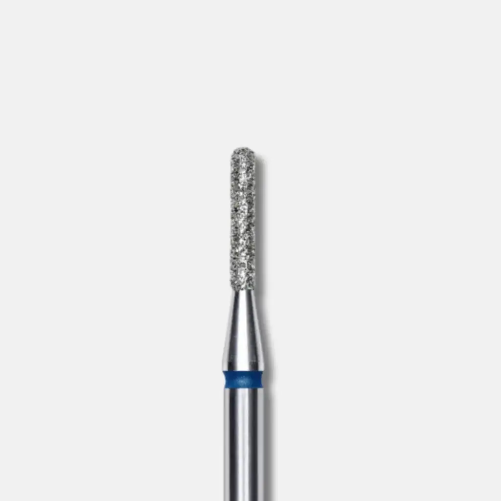 Staleks Diamond nail drill bit rounded cylinder blue EXPERT head diameter 1,4 mm / working part 8 mm