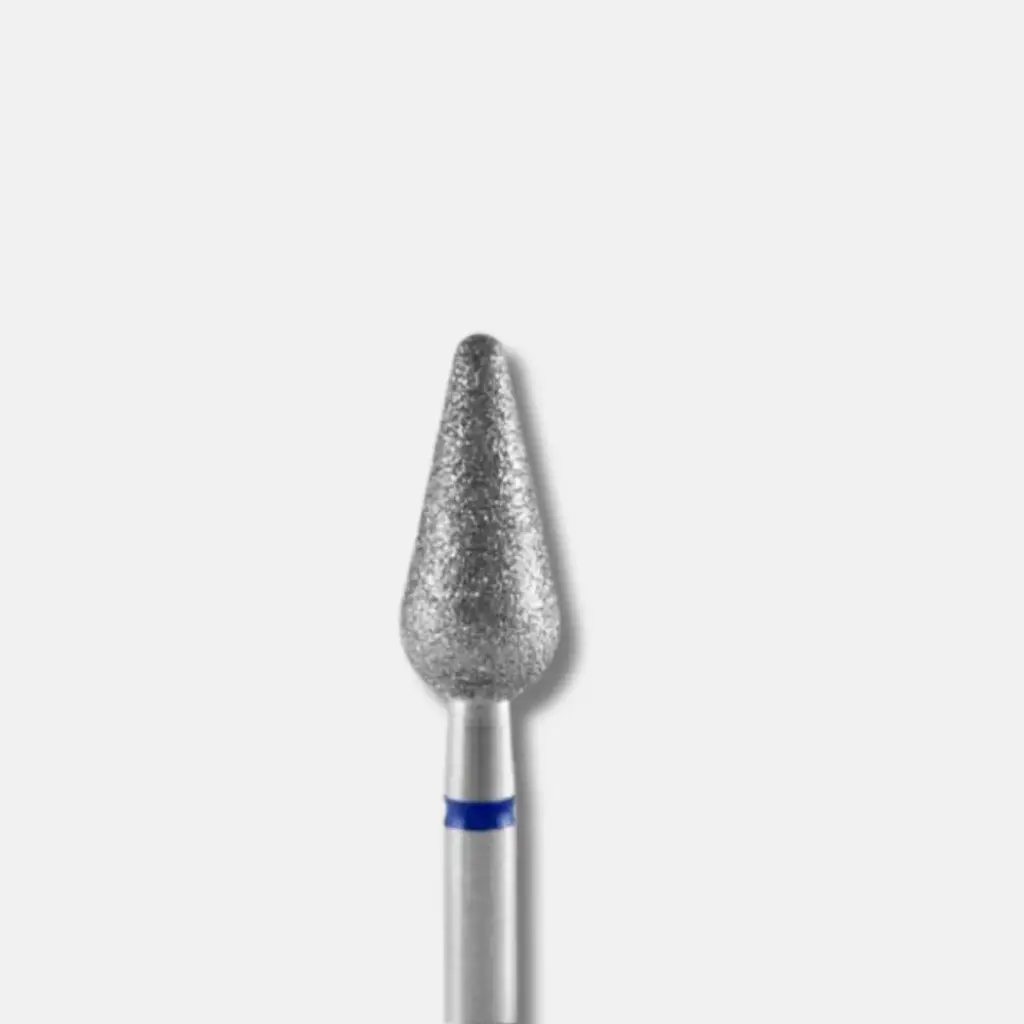 Staleks Diamond nail drill bit rounded pear blue EXPERT head diameter 5 mm / working part 12 mm