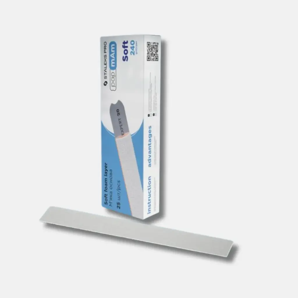 Disposable White Files Papmam On Soft Foam Layer Expert 20 240 Grit (25 Pcs)
