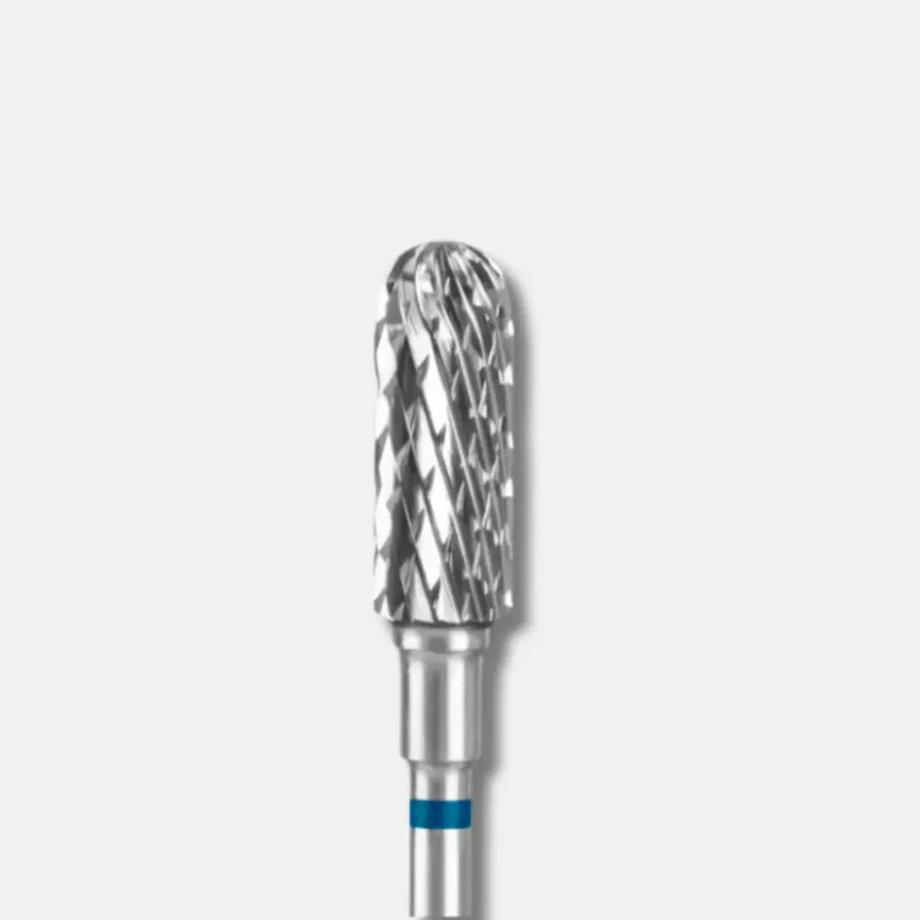 Staleks Carbide nail drill bit rounded cylinder blue EXPERT head diameter 5 mm / working part 13 mm