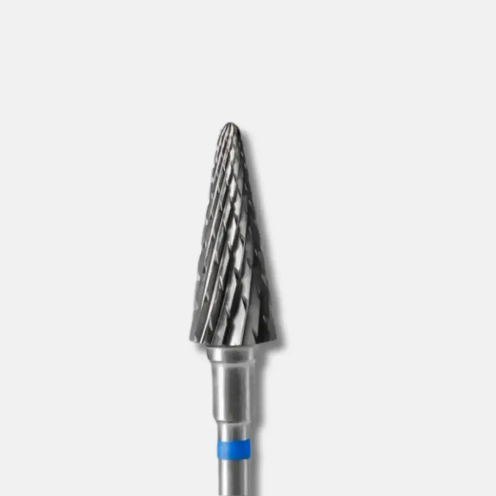 Staleks Carbide nail drill bit cone blue EXPERT head diameter 6 mm / working part 14 mm