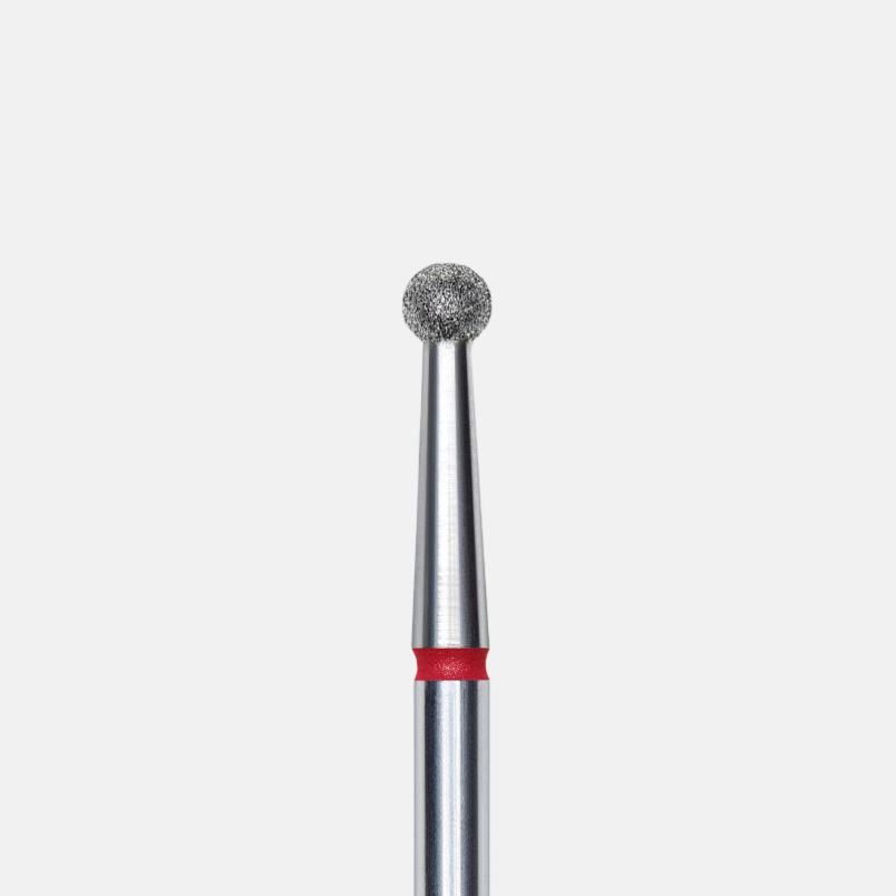 Staleks Diamond nail drill bit ball red EXPERT head diameter 2,7 mm