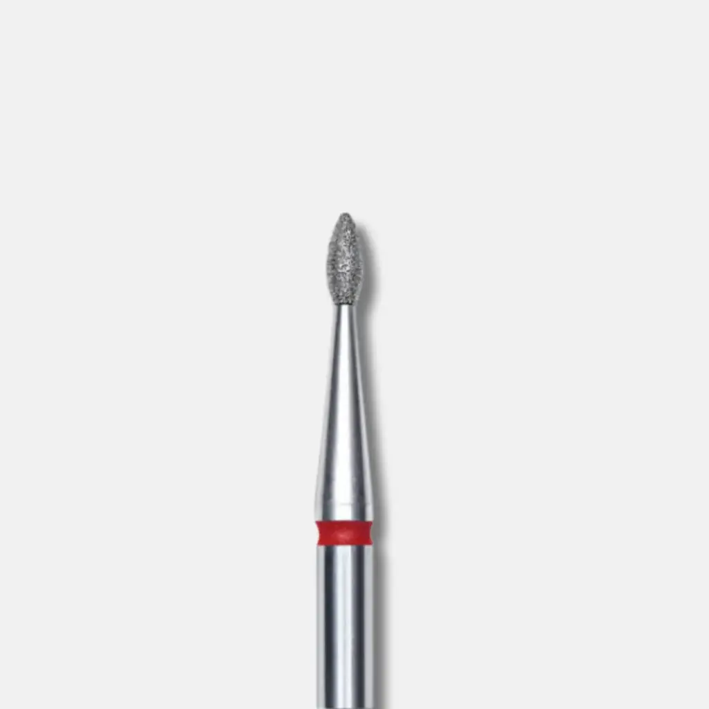 Staleks Diamond nail drill bit drop red EXPERT head diameter 1,6 mm / working part 4 mm