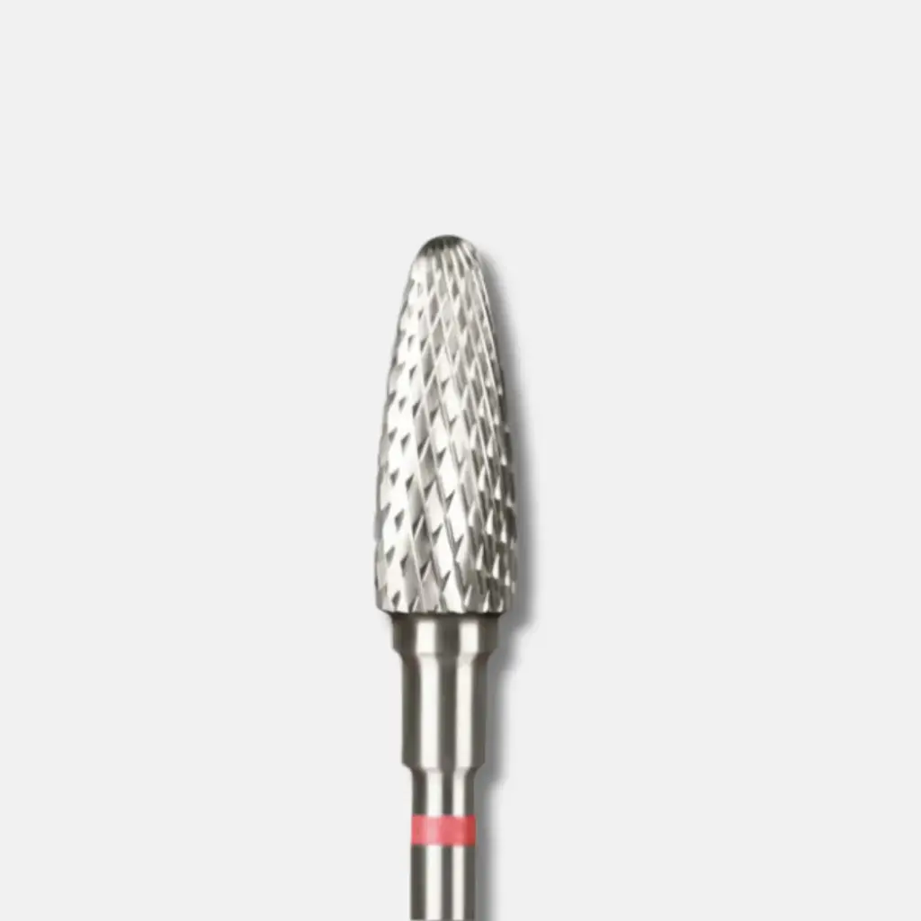 Staleks Carbide nail drill bit corn red EXPERT head diameter 5 mm / working part 13 mm 
