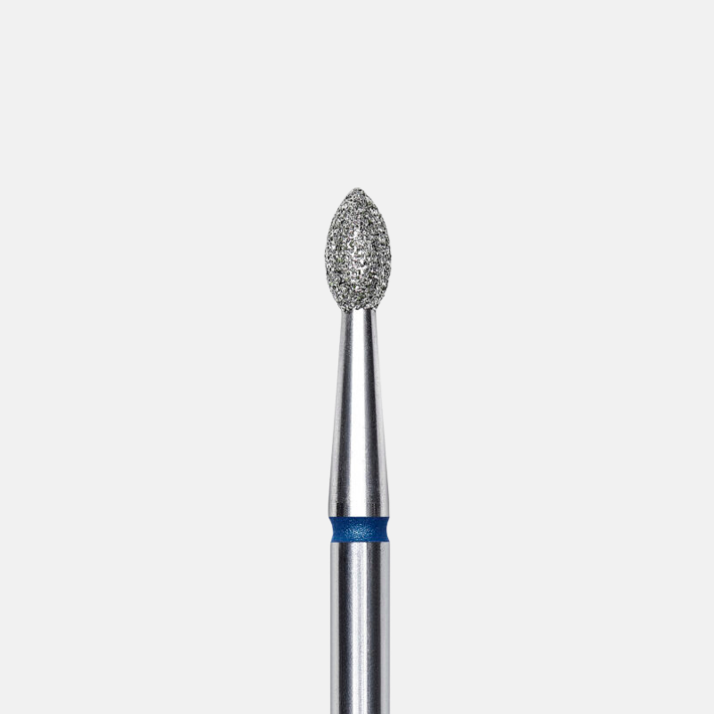 Staleks Diamond nail drill bit pointed bud blue EXPERT head diameter 1,8 mm / working part 4 mm