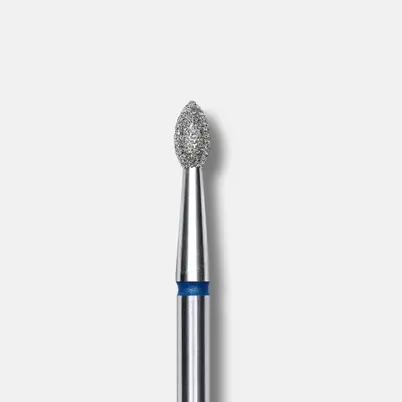 Staleks Diamond nail drill bit pointed bud blue EXPERT head diameter 2,5 mm / working part 4,5 mm