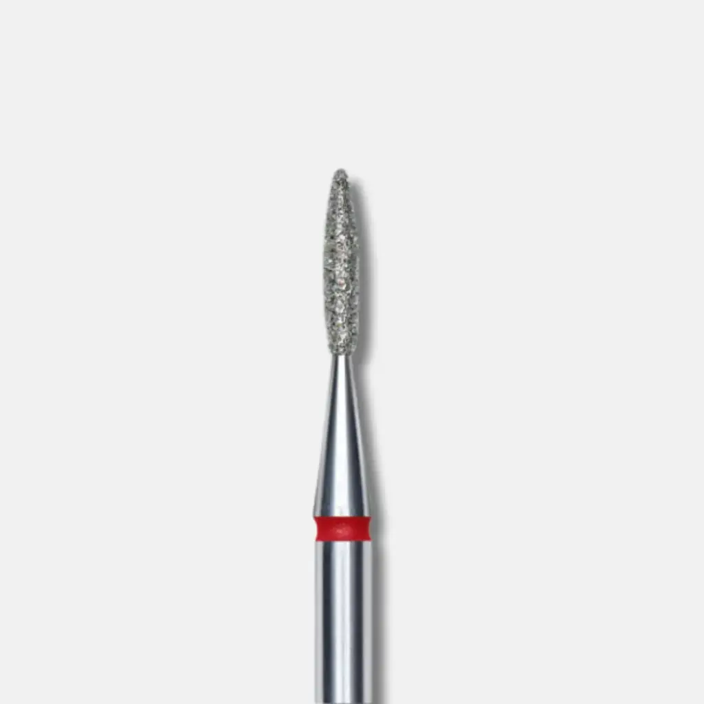 Staleks Diamond nail drill bit flame red EXPERT head diameter 1,6 mm / working part 8 mm