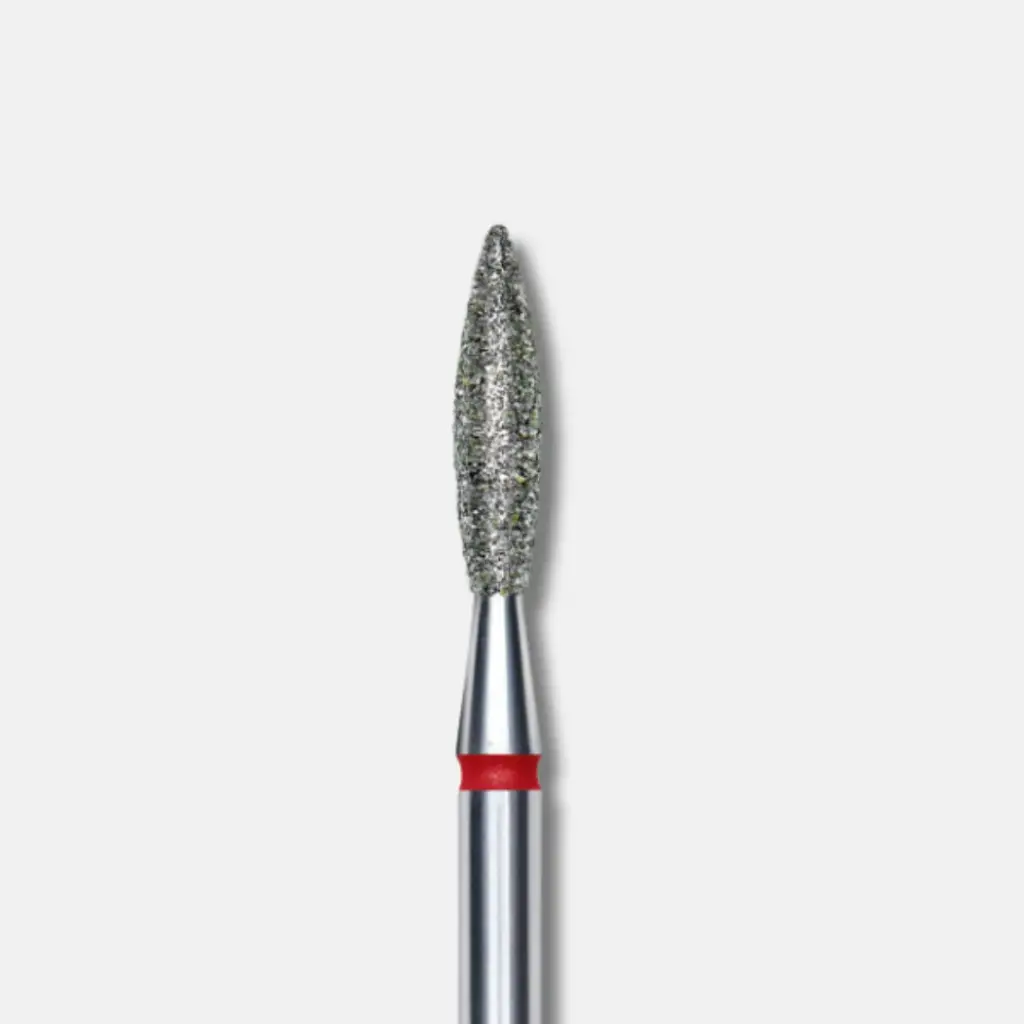 Staleks Diamond nail drill bit flame red EXPERT head diameter 2,3 mm / working part 10 mm